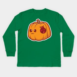 Lady bug Squash Kids Long Sleeve T-Shirt